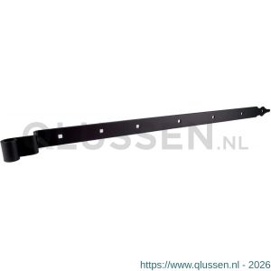 GB 436850 bochtheng Rustica 850 met barcode 850 mm 40x5 mm epoxy coating zwart 436850.B001