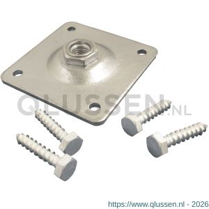GB 736930 stelplaat M16 100x100 mm 5 mm elektrolytisch verzinkt 736930.0020