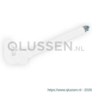 GB 80020237 schroefduim met borst zwaar houtdraad HT 3,5 48x9/42 mm diameter 3,5 mm epoxy coating wit 80020237.0100