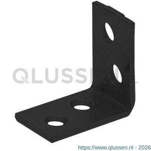 GB 824011 stoelhoek met barcode 25x25 mm 15x2 mm epoxy coating zwart 824011.B001