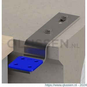 GB 073700 vloerkozijnstrip 250 mm 60x8 mm elektrolytisch verzinkt 40x13 mm 073700.0010