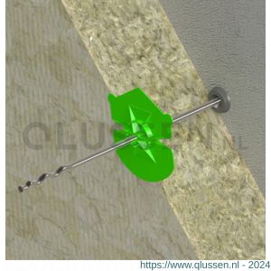 GB 341330 Uniclip isolatie bevestiging groen 65/75 mm PP 341330.0250