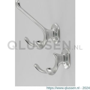 Hermeta 0028 garderobe hoed- en jashaak dubbel naturel 0028-01