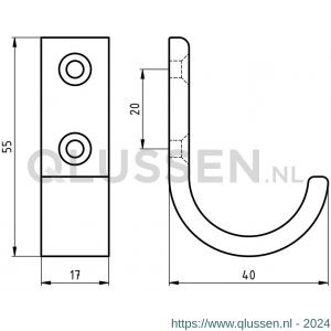 Hermeta 0129 garderobe jashaak enkel naturel 0129-01