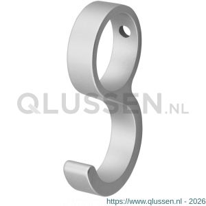 Hermeta 0591 schuifhaak voor ronde garderobebuis d=19 mm mat naturel EAN sticker 0591-11E