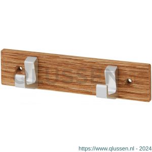 Hermeta 0652 handdoekrek 2-haaks hout-aluminium 0652-36