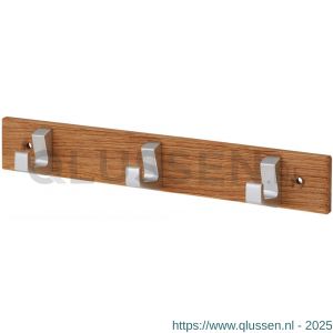 Hermeta 0653 handdoekrek 3-haaks hout-aluminium 0653-36