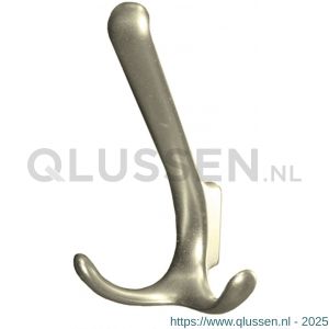 Hermeta 0820 garderobe hoed- en jashaak dubbel nieuw zilver 0820-02