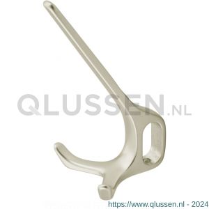 Hermeta 1230 garderboebuis hoed- en jashaak dubbel Gardelux 1 nieuw zilver 1230-02