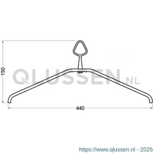 Hermeta 1266 garderobe kledinghanger Gardelux 1 niet uitneembaar nieuw nieuw zilver 1266-02