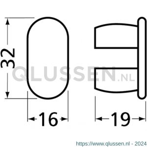 Hermeta 1290 garderobebuis eindstop Gardelux 1 buis 1010 nieuw zilver EAN sticker 1290-02E