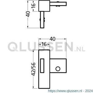 Hermeta 2136 garderobelijst hoek binnen Gardelux 2 lijst 2001 zwart 2136-70