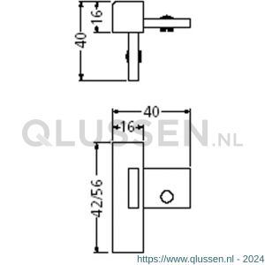 Hermeta 2141 garderobelijst hoek buiten Gardelux 2 lijst 2001 zwart 2141-70