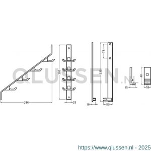 Hermeta 2350 garderobe hakenstrip Gardelux 2R wit 2350-79