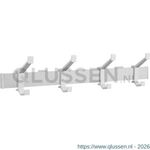 Hermeta 2681 wand garderobe kapstok serie A 4-haaks aluminium winkelverpakking 2681-11W