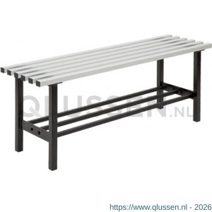 Hermeta 3082 zitbank Gardelux type 3 115 cm aluminium zitting met schoenenrek zwart 3082-70
