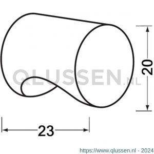 Hermeta 3731 cilinder meubelknop 20x23 mm M4 zwart 3731-70