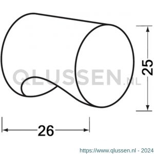 Hermeta 3732 cilinder meubelknop 25x26 mm M4 zwart 3732-70