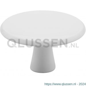 Hermeta 3753 meubelknop rond 40 mm met bout M4 wit EAN sticker 3753-79E