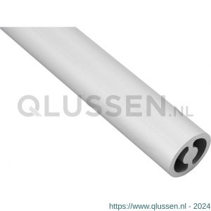 Hermeta 3850 koker doorvalbeveiliging rond-ovaal 28x26x3 mm aluminium wit per meter 3850-79M