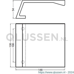 Hermeta 4350 deurduwer zwaar 130x148 mm 2x8,5 mm naturel EAN sticker 4350-01E