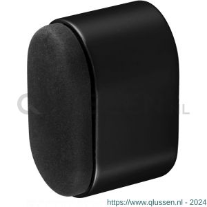 Hermeta 4700 deurbuffer ovaal 25 mm mat zwart EAN sticker 4700-18E
