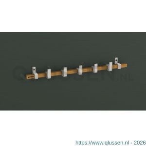 Hermeta GA7293 wand garderobe Gardelux Anna 3 haaks hout-aluminium wit GA7293-36-79