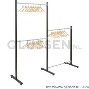 Hermeta 1346 garderobe aanbouw jassenrek 1 m zwart 1346-70