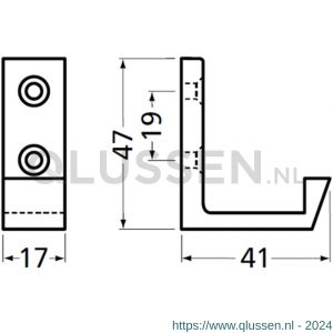 Hermeta 0139 garderobe jashaak enkel wit 0139-79