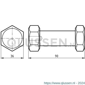 Hermeta X'Tenz X002 haak Ctrl Bolt XL handdoekhaak mat zwart X002.04-18