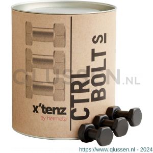 Hermeta X'Tenz X002 haak Ctrl Bolt S handdoekhaak mat zwart set 3 stuks X002.01-18