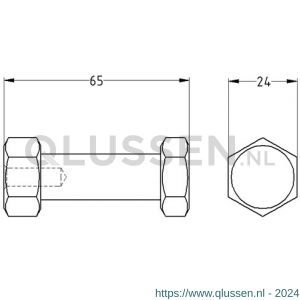 Hermeta X'Tenz X002 haak Ctrl Bolt M handdoekhaak mat zwart X002.03-18