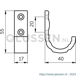 Hermeta X'Tenz X004 Wild Extrusion nummer 1 handdoekhaak medium goud X004.01-03