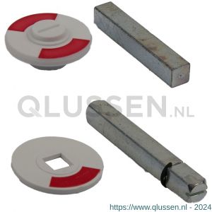 Ami indicatieplaatje kunststof rood-wit 5 mm vlak stiftontsluiting 1/4 rood verpakt per 5 stuks 900347