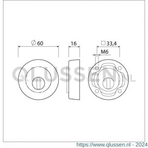 Ami VHB rond rozet voor oplegslot veiligheidsrozet SKG*** VHB rond rozet oplegslot KT F1 deurdikte 38-42 mm 820000