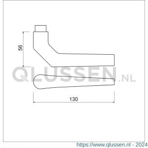 Ami 357 deurkruk gatdeel aluminium M6 F1 103641