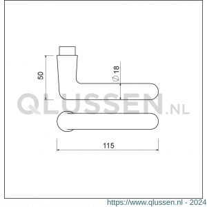 Ami 362 deurkruk aluminium deurdikte 38-42 mm F1 103840