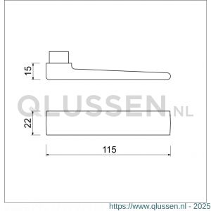 Ami 353 deurkruk stiftdeel aluminium deurdikte 38-42 mm F2 104425