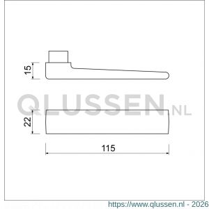 Ami 353 deurkruk stiftdeel aluminium deurdikte 38-42 mm F1 104465
