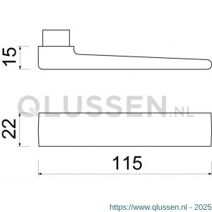 Ami 353 deurkruk stiftdeel aluminium deurdikte 53-57 mm F1 104470