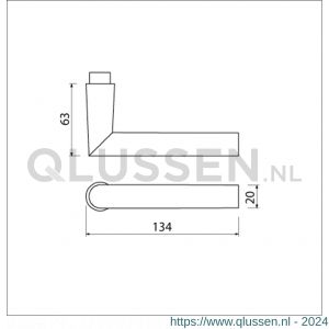 Ami 374 deurkruk aluminium deurdikte 53-57 mm F1 104844