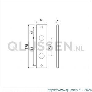 Ami 178/43 kortschild aluminium RC 22,5-73.5 F1 212022