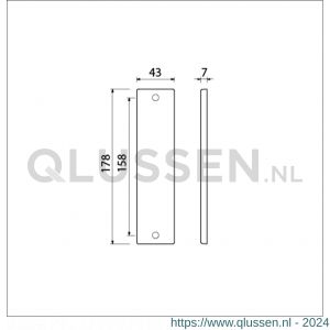 Ami 178/43 kortschild aluminium geheel blind F1 212030