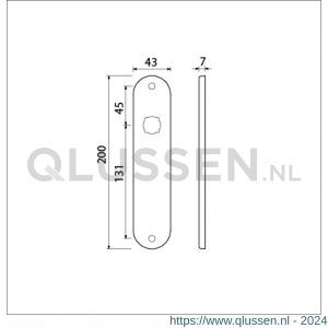 Ami 200/1/7 langschild aluminium blind F1 212100