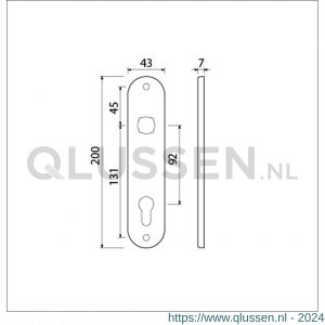 Ami 200/1/7 langschild aluminium profielcilinder PC 92 F1 212119