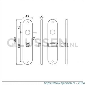 Ami 200/1/7 langschild aluminium toilet- en badkamersluiting WC 5/57 mm F1 212194