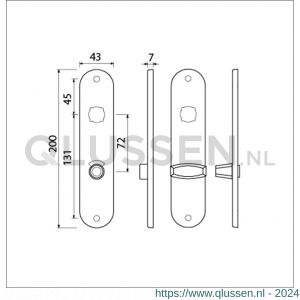 Ami 200/1/7 langschild aluminium toilet- en badkamersluiting WC 8/72 mm F1 212197