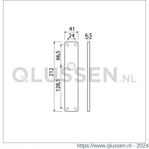 Ami 212/41 RH langschild aluminium rondhoek blind F1 213100