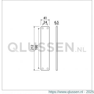 Ami 212/41 RH langschild aluminium rondhoek geheel blind F1 213130