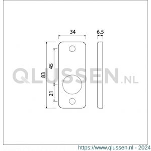 Ami 4 RH krukrozet aluminium rechthoek krukgat F1 216400